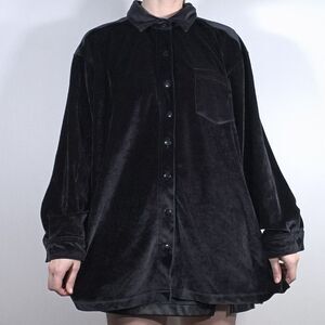 Soft Velvet Button Down Shirt